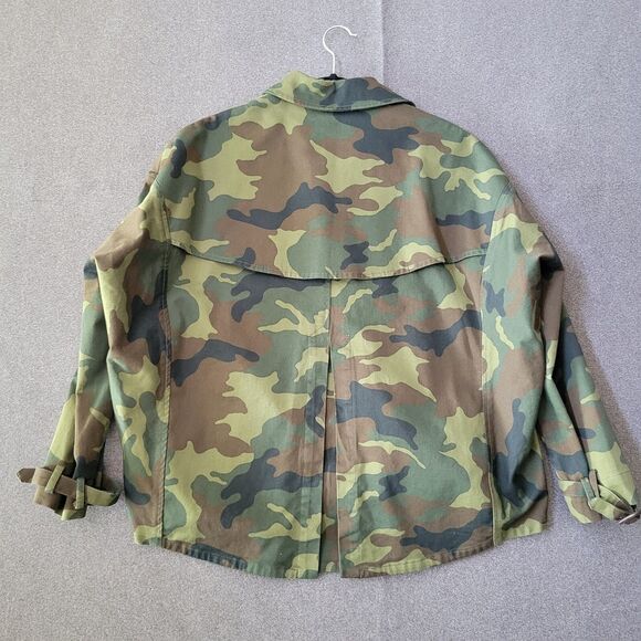 Lini S Camo Print Dana Trench Coat Double Breasted Cape Jacket 729 - Picture 3 of 11